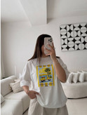 تیشرت باکسی طرح گرافیکی